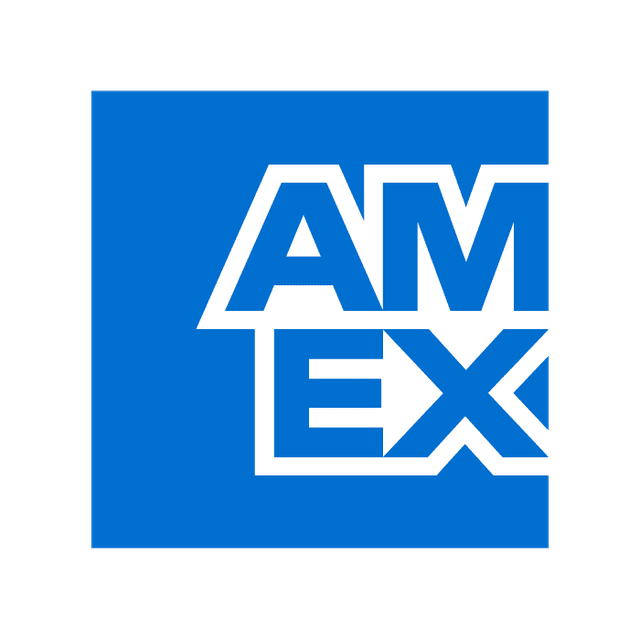 American Express logo. The American Express company logo.